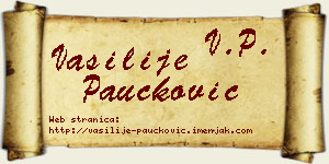 Vasilije Paučković vizit kartica